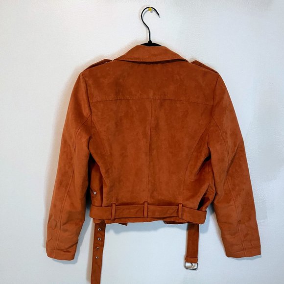Like New Sebby Collection Suede Moto Jacket - Rust - Picture 2 of 6